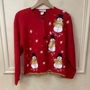 Vintage Shane Lee Inc Snowman Christmas Sweater